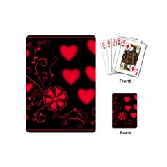 Background Hearts Ornament Romantic Playing Cards (mini)  by Sapixe