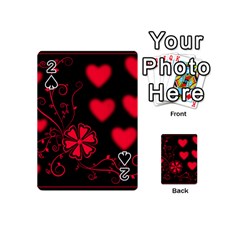 Background Hearts Ornament Romantic Playing Cards 54 (mini)  by Sapixe