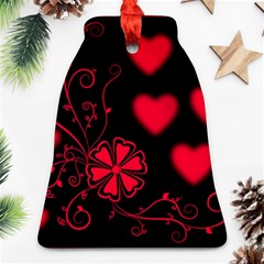 Background Hearts Ornament Romantic Ornament (bell)