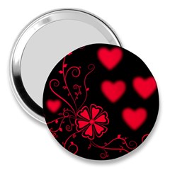 Background Hearts Ornament Romantic 3  Handbag Mirrors by Sapixe