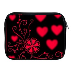 Background Hearts Ornament Romantic Apple Ipad 2/3/4 Zipper Cases by Sapixe