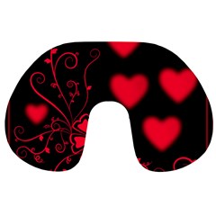 Background Hearts Ornament Romantic Travel Neck Pillows by Sapixe