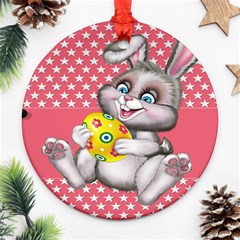 Illustration Rabbit Easter Ornament (round) by Sapixe