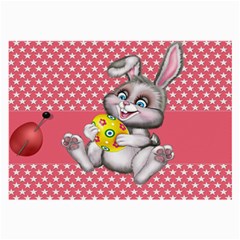 Illustration Rabbit Easter Large Glasses Cloth by Sapixe