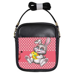 Illustration Rabbit Easter Girls Sling Bags by Sapixe