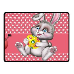 Illustration Rabbit Easter Fleece Blanket (small) by Sapixe