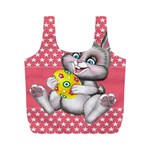 Illustration Rabbit Easter Full Print Recycle Bags (M)  Front