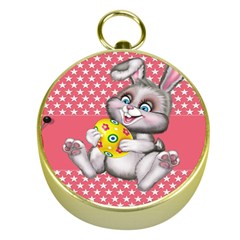 Illustration Rabbit Easter Gold Compasses by Sapixe