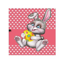 Illustration Rabbit Easter Small Satin Scarf (square) by Sapixe