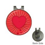 Background Texture Heart Love Hat Clips with Golf Markers Front