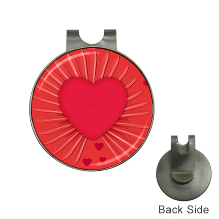 Background Texture Heart Love Hat Clips with Golf Markers