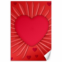 Background Texture Heart Love Canvas 12  X 18   by Sapixe