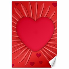 Background Texture Heart Love Canvas 20  X 30   by Sapixe