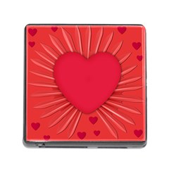 Background Texture Heart Love Memory Card Reader (square) by Sapixe