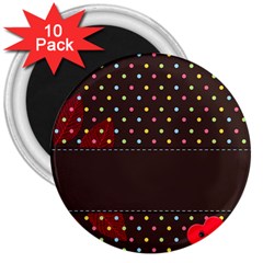 Design Background Reason Texture 3  Magnets (10 Pack)  by Sapixe