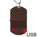 Design Background Reason Texture Dog Tag USB Flash (One Side) Front