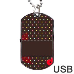 Design Background Reason Texture Dog Tag Usb Flash (two Sides) by Sapixe