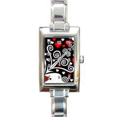 Ornament Background Rectangle Italian Charm Watch