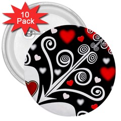 Ornament Background 3  Buttons (10 pack) 