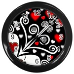 Ornament Background Wall Clocks (Black) Front