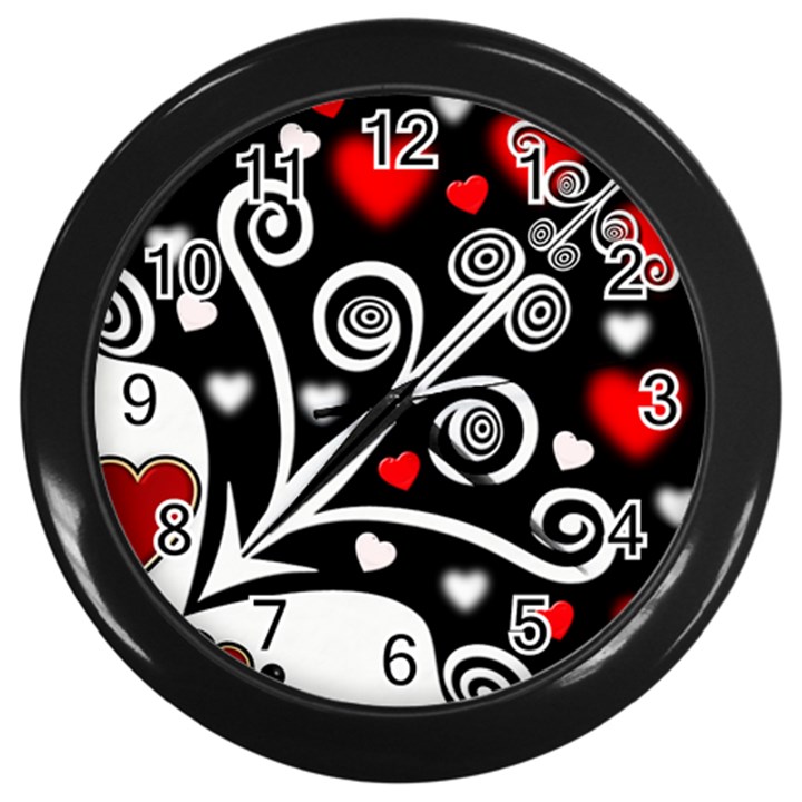 Ornament Background Wall Clocks (Black)