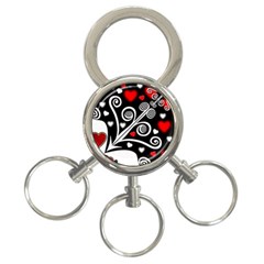 Ornament Background 3-Ring Key Chains