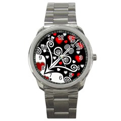 Ornament Background Sport Metal Watch by Sapixe