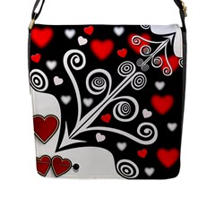 Ornament Background Flap Messenger Bag (L) 