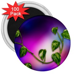 Leaves Green Leaves Background 3  Magnets (100 Pack) by Sapixe