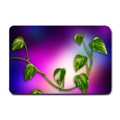 Leaves Green Leaves Background Small Doormat  by Sapixe