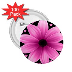 Flower Plant Floral Petal Nature 2 25  Buttons (100 Pack)  by Sapixe