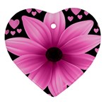 Flower Plant Floral Petal Nature Heart Ornament (Two Sides) Front