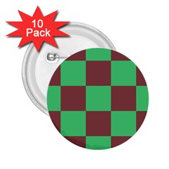 Background Checkers Squares Tile 2 25  Buttons (10 Pack)  by Sapixe