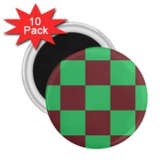 Background Checkers Squares Tile 2 25  Magnets (10 Pack)  by Sapixe