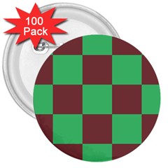 Background Checkers Squares Tile 3  Buttons (100 Pack)  by Sapixe