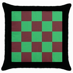 Background Checkers Squares Tile Throw Pillow Case (black) by Sapixe