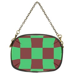 Background Checkers Squares Tile Chain Purses (two Sides)  by Sapixe