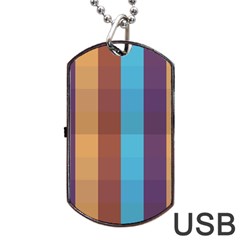 Background Desktop Squares Dog Tag Usb Flash (two Sides) by Sapixe