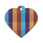 Background Desktop Squares Dog Tag Heart (Two Sides) Front