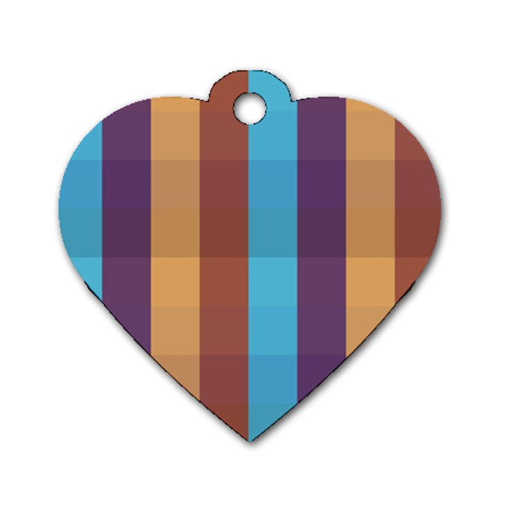 Background Desktop Squares Dog Tag Heart (Two Sides)