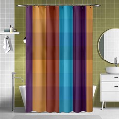 Background Desktop Squares Shower Curtain 48  X 72  (small)  by Sapixe