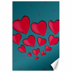 Background Desktop Hearts Heart Canvas 20  X 30   by Sapixe