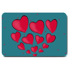 Background Desktop Hearts Heart Large Doormat  by Sapixe