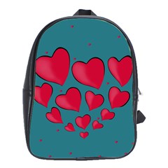 Background Desktop Hearts Heart School Bag (large) by Sapixe