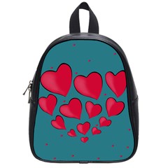 Background Desktop Hearts Heart School Bag (small) by Sapixe