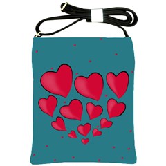 Background Desktop Hearts Heart Shoulder Sling Bags by Sapixe