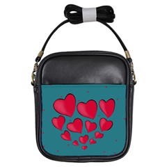 Background Desktop Hearts Heart Girls Sling Bags by Sapixe