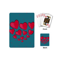 Background Desktop Hearts Heart Playing Cards (mini)  by Sapixe