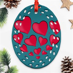 Background Desktop Hearts Heart Ornament (oval Filigree)