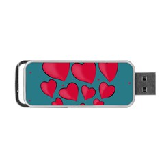 Background Desktop Hearts Heart Portable Usb Flash (two Sides) by Sapixe